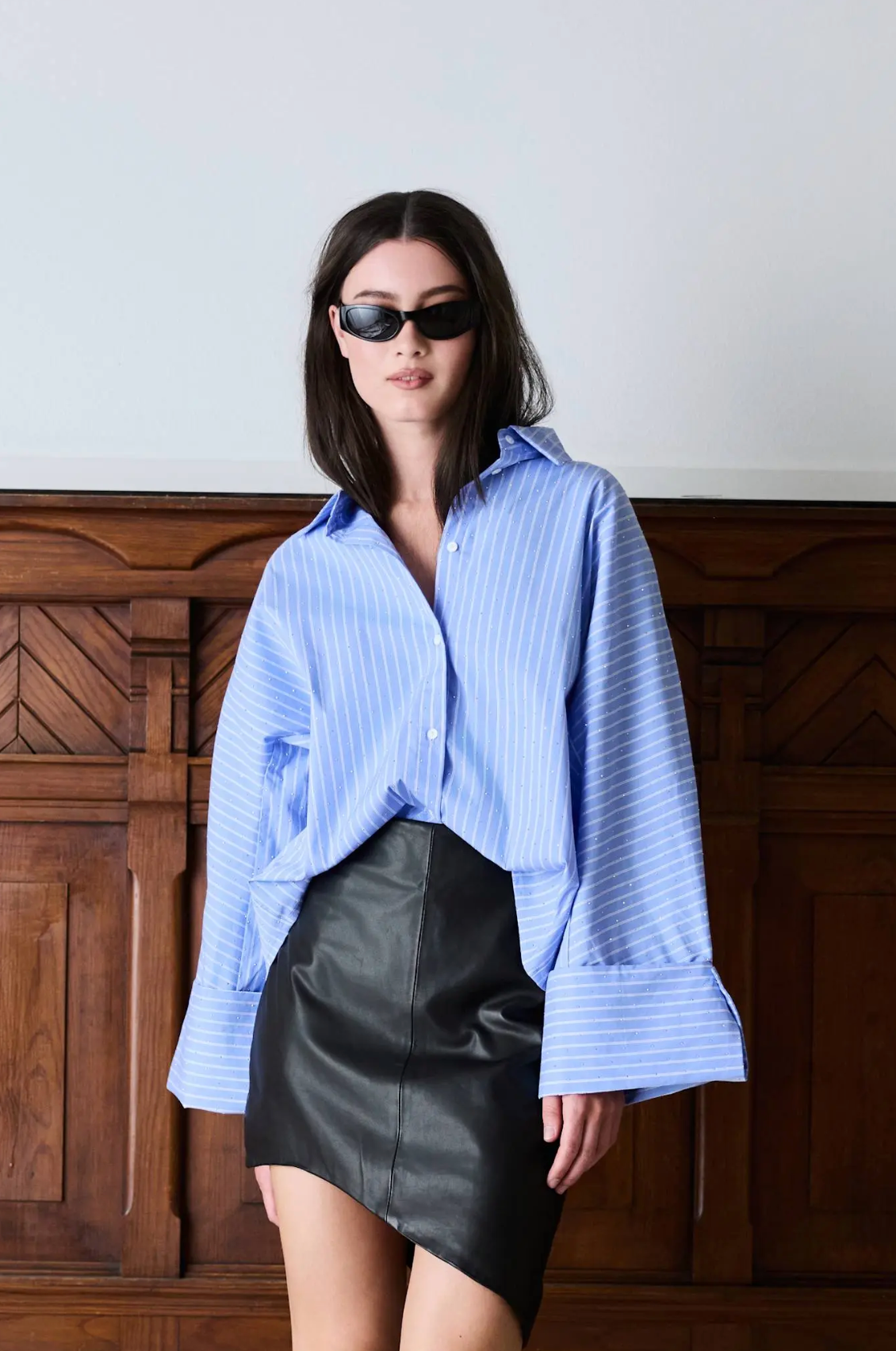 Atari Embellish Shirt Blue Stripe Bluser